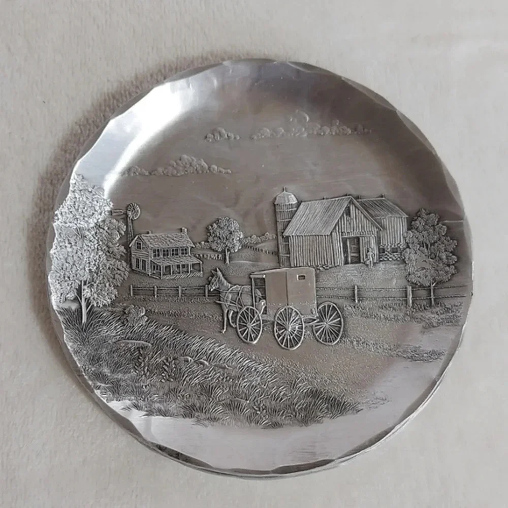 Wendell August Hammered‎ Aluminum Coming Home Coasters Set of 2